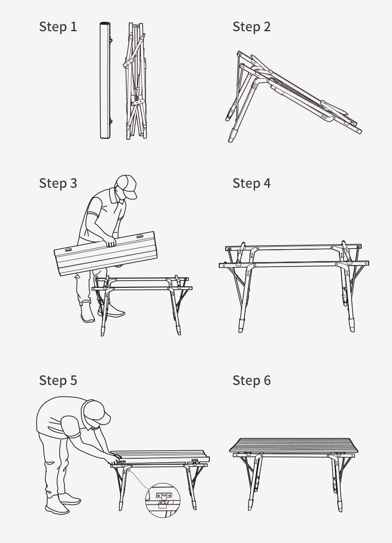 Bàn gấp dã ngoại Naturehike Portable Wooden Folding Table NH19Z003-D - 9537