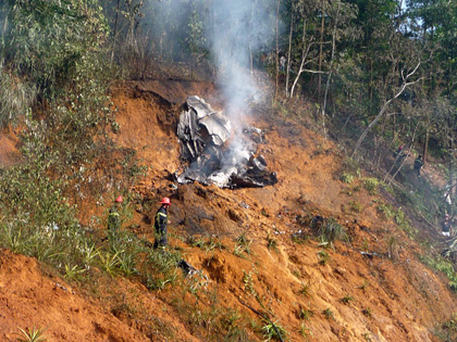 Chiếc trực thăng xấu số đã rơi xuống khu vực này (Ảnh minh họa)