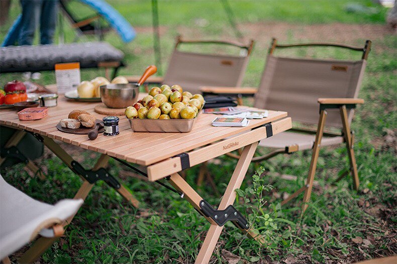 Bàn gỗ dã ngoại cuộn gọn Naturehike Wooden Folding Table NH19JJ009 - 9540