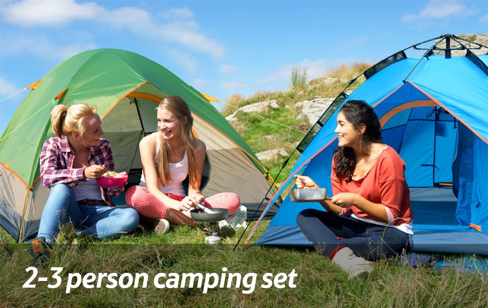 Bộ nồi dã ngoại 2-3 người Naturehike Tableware Camping Set 4in1 Picnic NH15T203-G - 9671